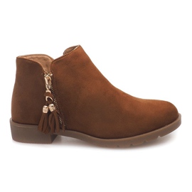 Suede Booties Jodhpur 8565 Camel brown
