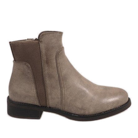 Beige insulated boots 9040