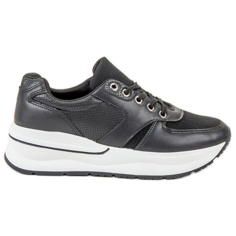 SHELOVET Lace-up Sports Shoes black