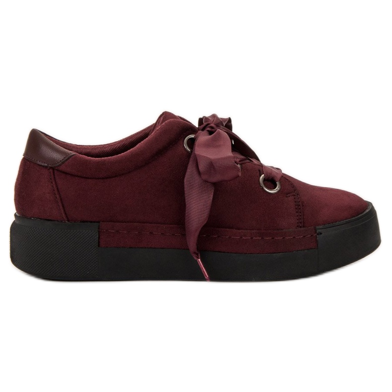 SHELOVET Ribbon Tied Shoes red