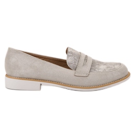 Bestelle Gray Loafers Snake Print grey