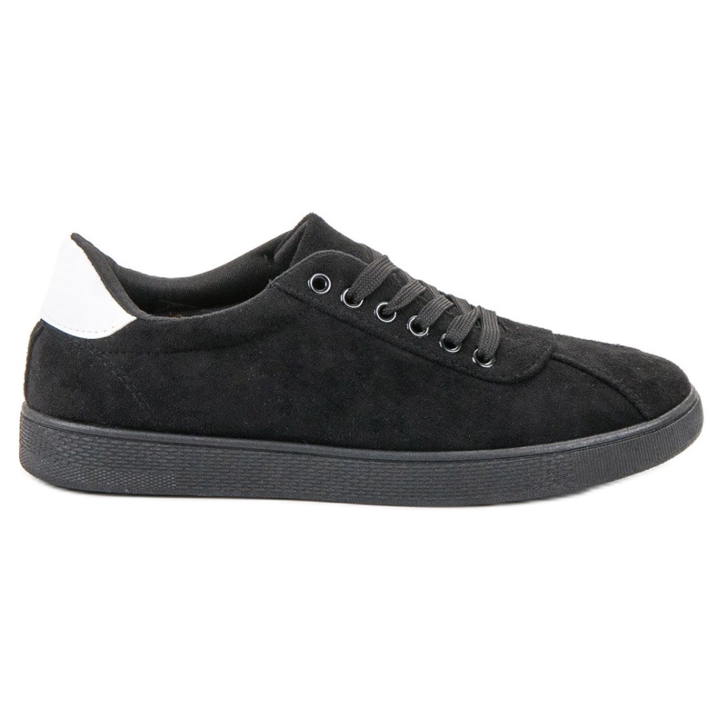 Ideal Shoes Black Lace-up Shoes