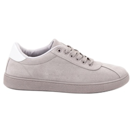 Ideal Shoes Gray Lace-up Shoes grey