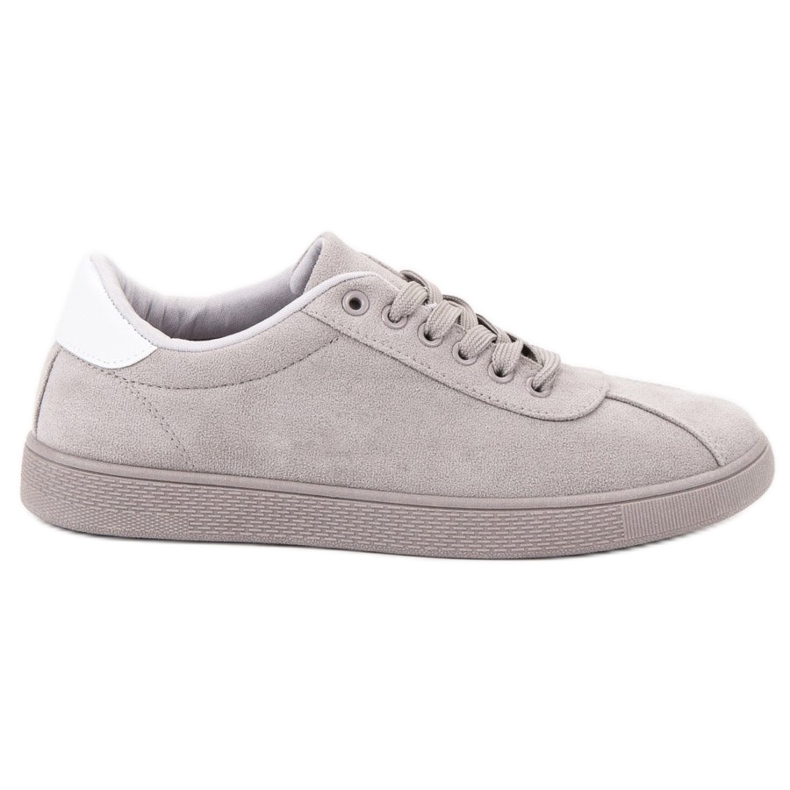 Ideal Shoes Gray Lace-up Shoes grey