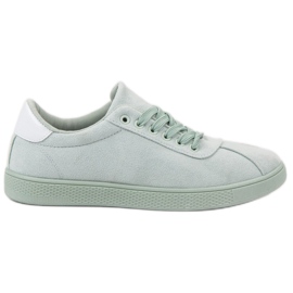 Ideal Shoes Mint Lace-up Shoes green