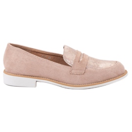 Bestelle Pink Snake Print Loafers