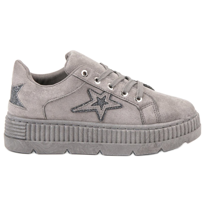 SHELOVET Suede Creepers grey