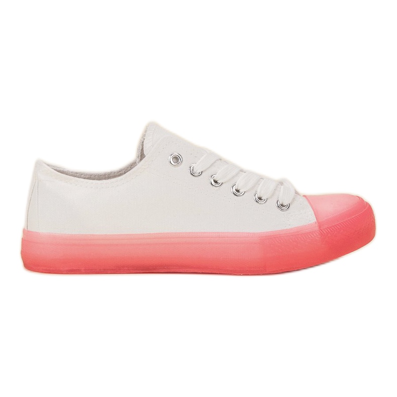 Jumex Fashionable Women's Sneakers white pink