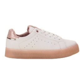 SHELOVET White Sport Shoes pink