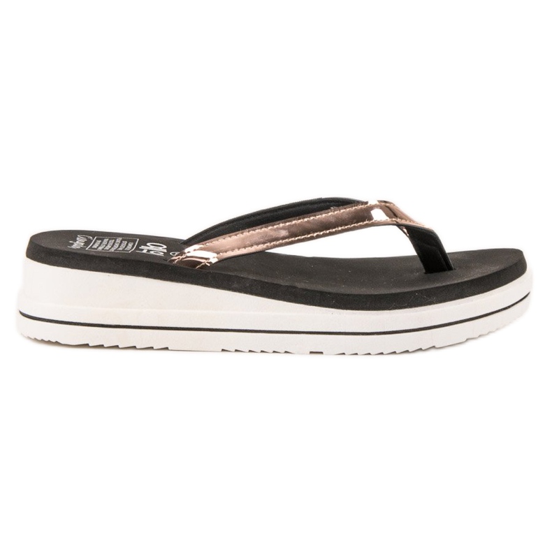 SHELOVET Wedge Flip-Flops yellow