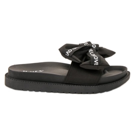 Jumex Slippers With A Love Bow black