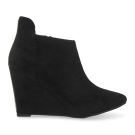 Suede Wedge Pumps TL01-1 Black