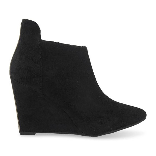 Suede Wedge Pumps TL01-1 Black
