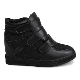 Wedge Sneakers 7776 Black Wedge Sneakers 7776 Black