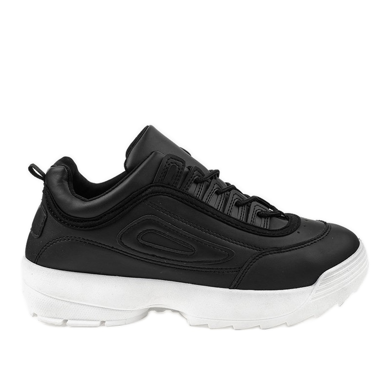 Black sports shoes sneakers GL808