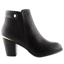 Black high-heeled boots F167 Black