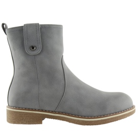 gray flat ankle boots