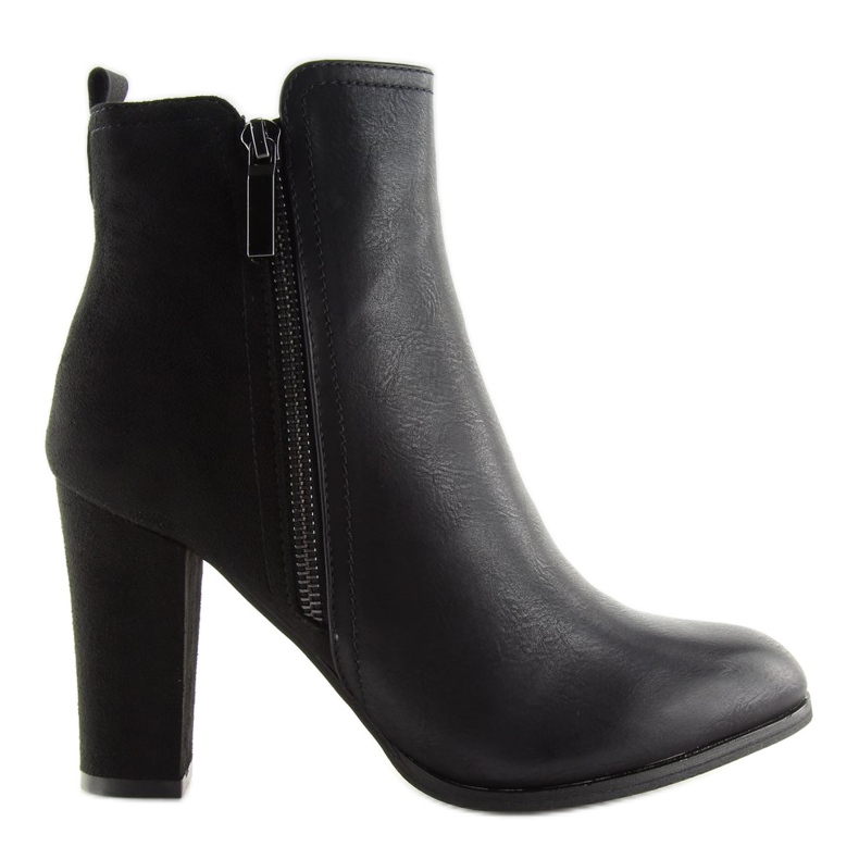 Black high-heeled boots Z191 Black