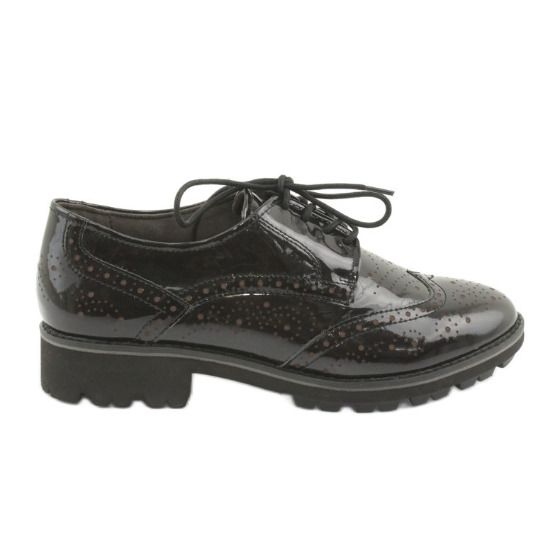 Lace-up oxford shoes Caprice 23701 black multicolored