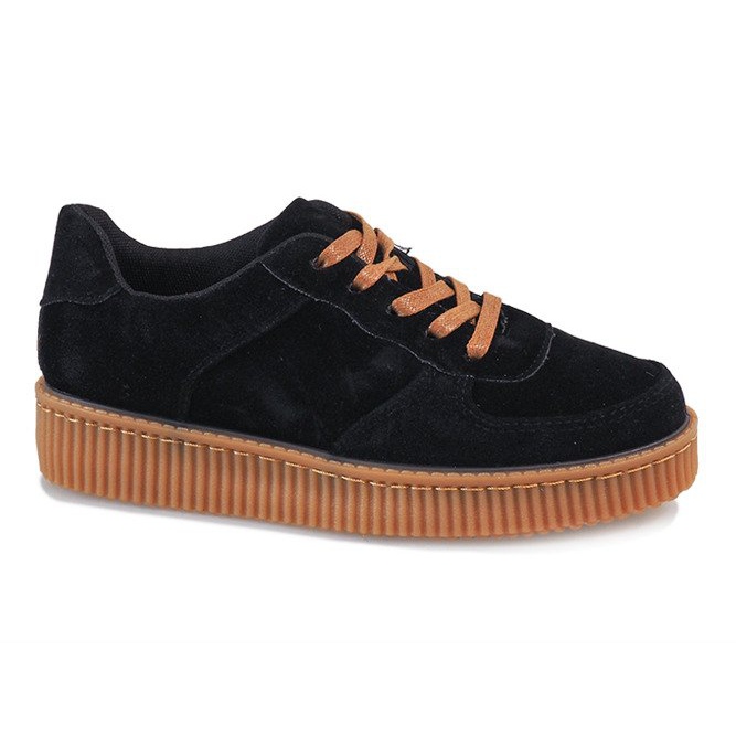 Black Lace Up Creepers 7-K3568A