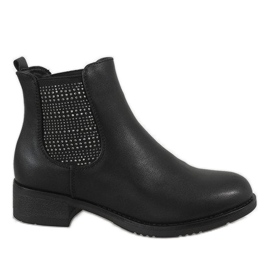 Kayla Shoes Black insulated high heels boots 88053