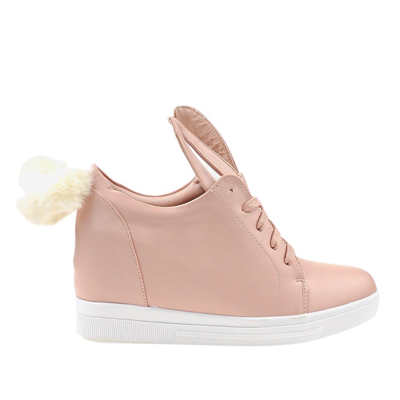 Pink sneakers on the wedge bunnies H6210-11