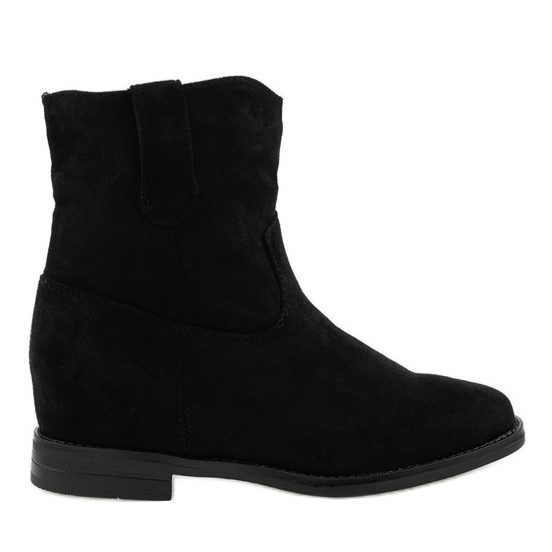 Black suede slip-on boots NC837