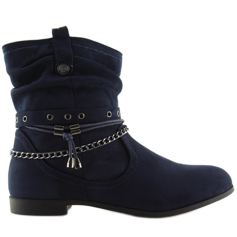 Navy blue boots 3767 Blue