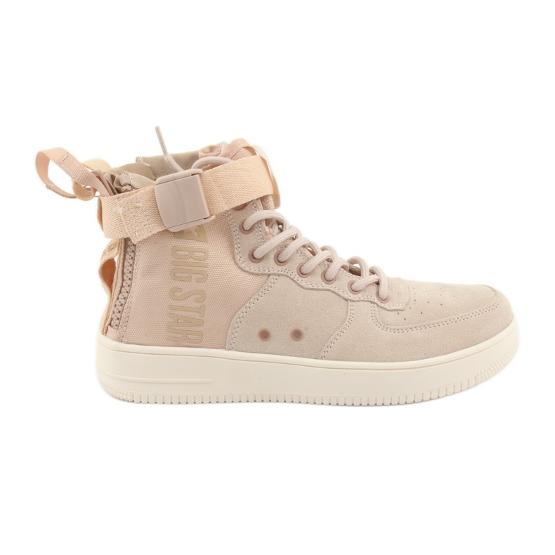 Big star high eco-leather sneakers 274658 powder pink