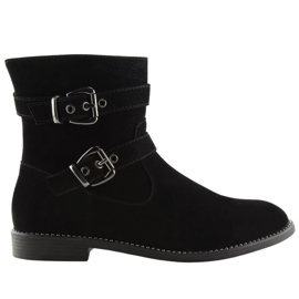 Black flat boots MB188-266 Black