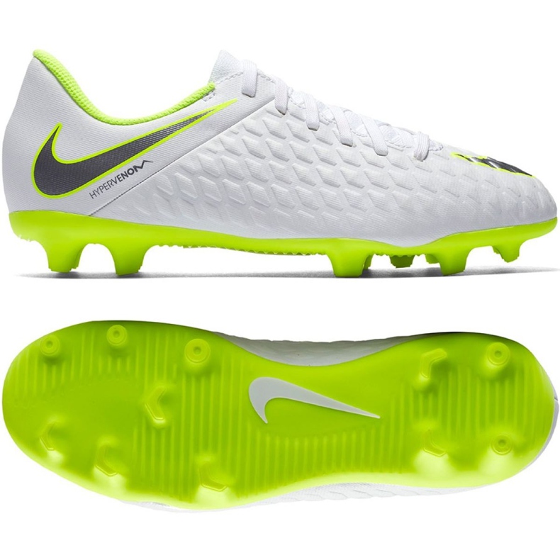 Nike Hypervenom Phantom 3Club Fg Jr AJ4146-107 soccer shoes white