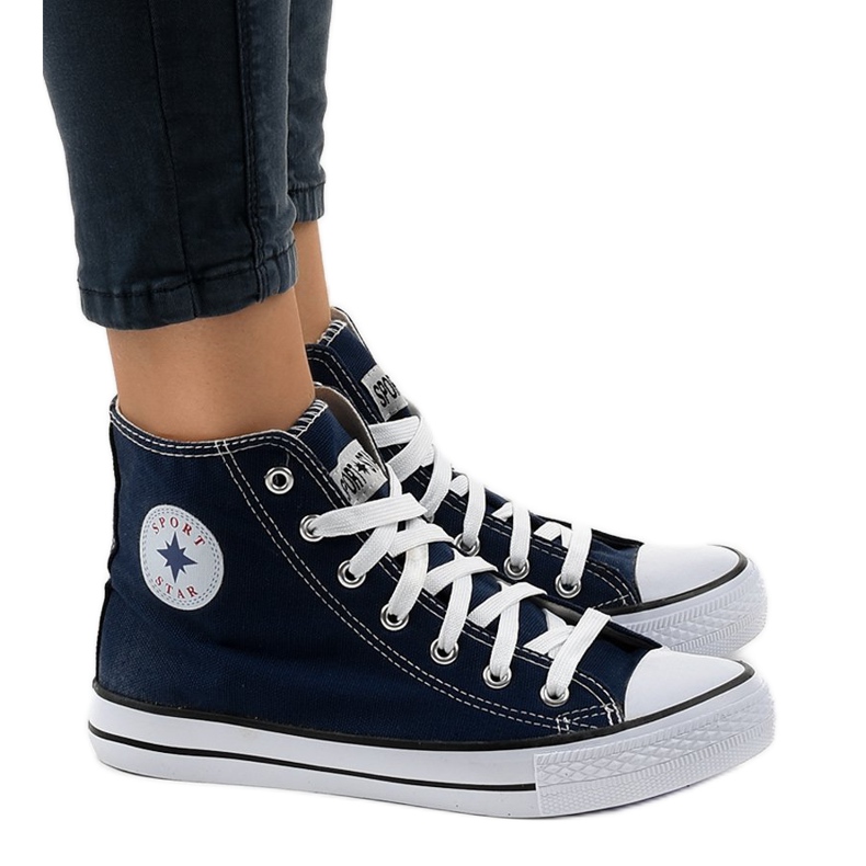 Navy blue classic high sneakers DTS8224-4