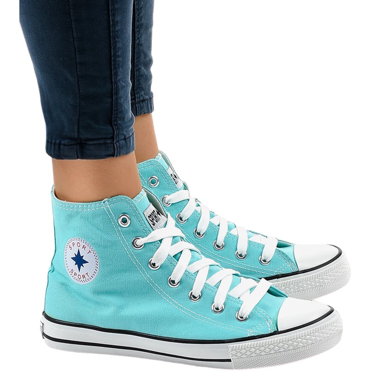 Mint classic high sneakers DTS8224-13 multicolored green