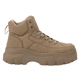 Kylie Lace-up Shoes On The Platform brown