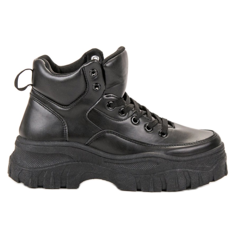 Kylie Lace-up Shoes On The Platform black Kylie Lace-up Shoes On The Platform black