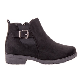 SHELOVET Suede Booties black SHELOVET Suede Booties black