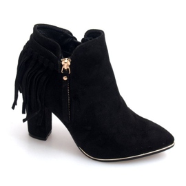 Suede High Heel Boots A989 Black
