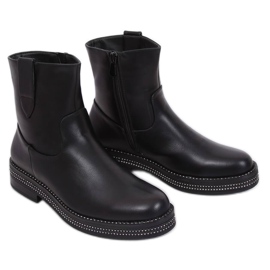 Black women's flat black boots CH1812-1 Black