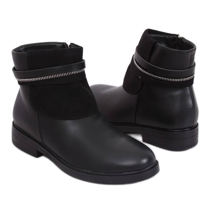 Black Chelsea boots for women HFN-2276-2 Black