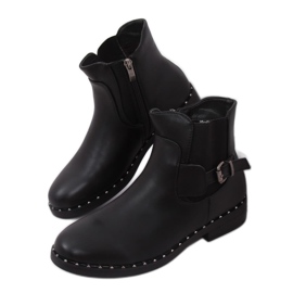 Black Chelsea boots for women HFN-2279 Black