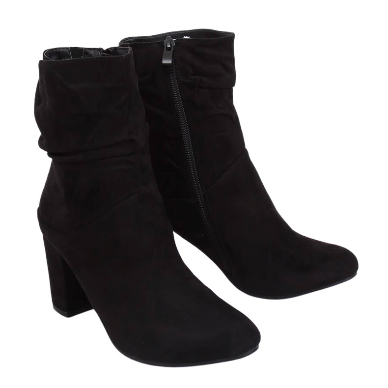 Black FR-1186 Black high-heeled boots