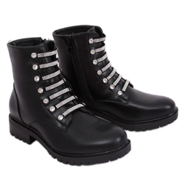 Black military boots NC876 Black