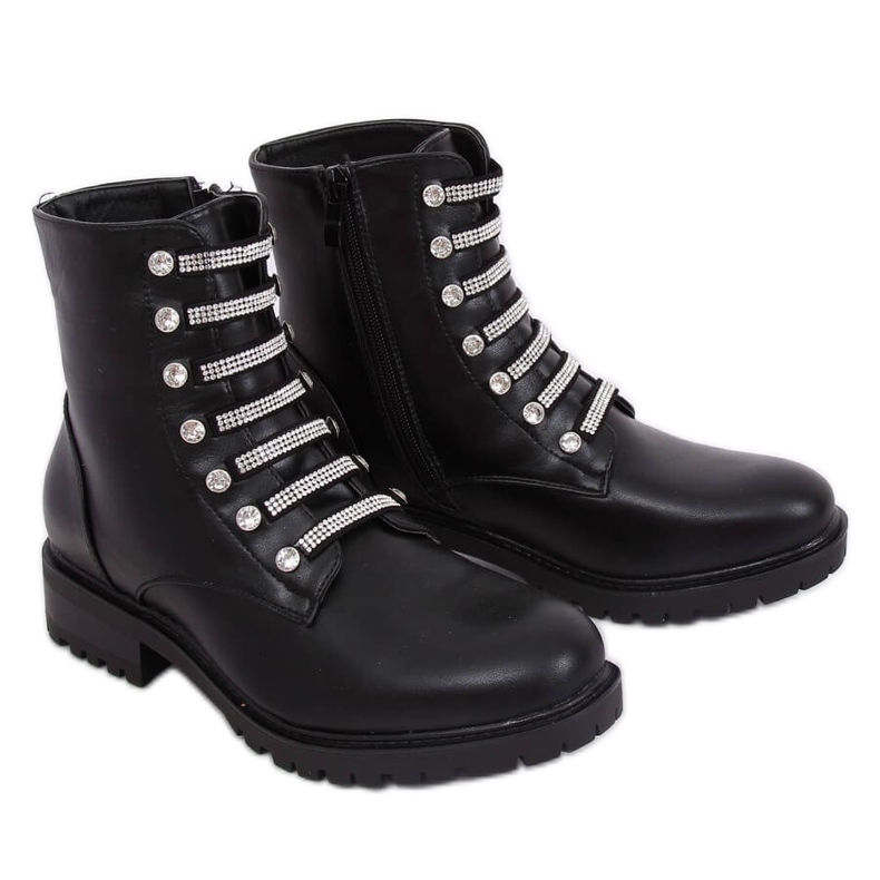 Black military boots NC876 Black Black military boots NC876 Black