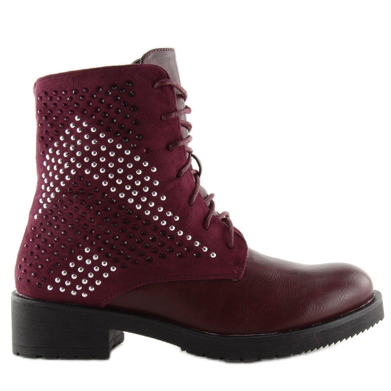 FC-H65 Wine maroon boots for women red