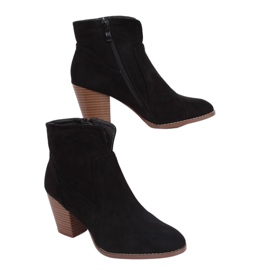 Black high-heeled boots YL96006 Black