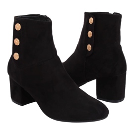 Black YL51 Black high-heeled boots