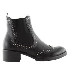 Black Jodhpur boots with studs FC-H63 Black