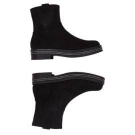 Black women's flat black boots CH1812-2 Black Black women's flat black boots CH1812-2 Black