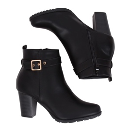 Black high-heeled boots F169 Black