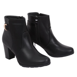 Black high-heeled boots F168 Black
